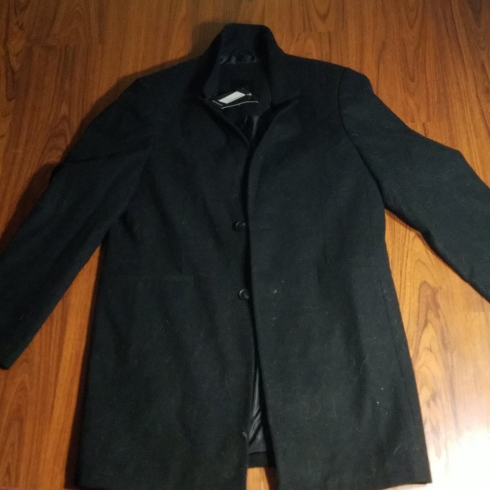 Boohoo Mens Black Trench Coat